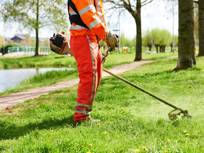 Grass trimmers are convenient for cutting around fences and mailboxes.